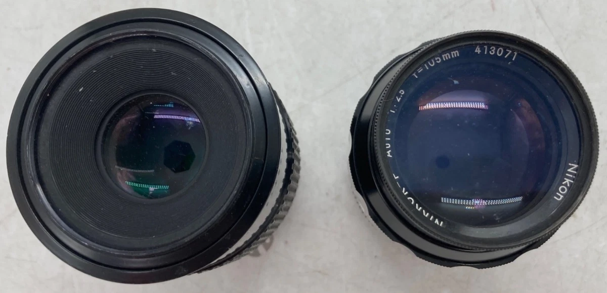 Nikon AI-S Camera Lenses 105mm Focal f/2.5 Maximum Aperture for