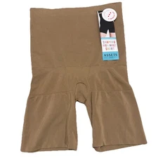 Assets by Spanx NWT Women's XL 1X Shaping High Waist Shorts Nude Beige Shapewear