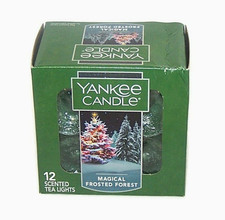 Yankee Candle Magical Frosted Forest Tea Light Candles Box of 12 Pine Peppermint