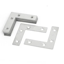 60mmx60mmx1mm Metal L Shaped Flat Fixing Mending Repair Plates Brackets 10pcs