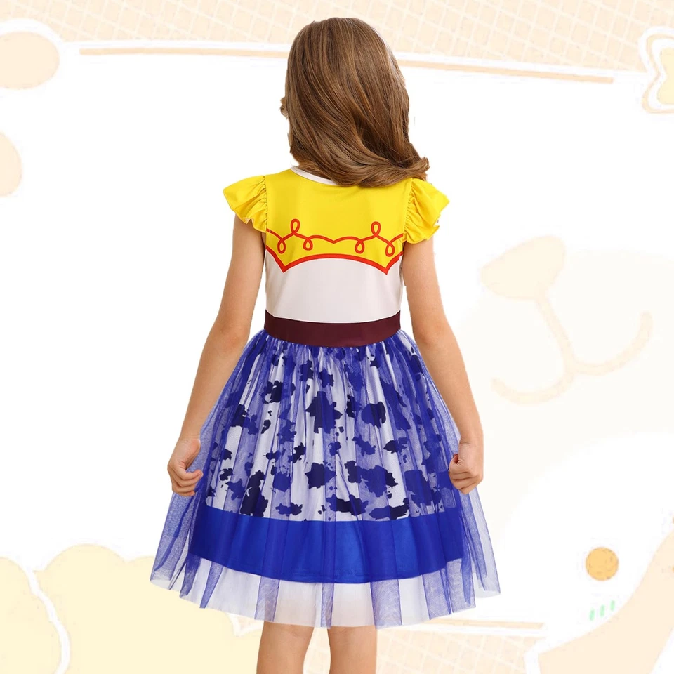 Vestido de princesa para niñas pequeñas - Disfraz de Halloween, conjunto de manga aleteada de tul Foto 3 de 4