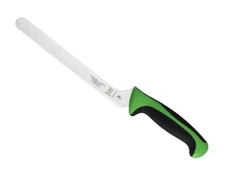 Mercer Culinary Millennia Colors 8-Inch Offset Wavy Edge Bread Knife, Green