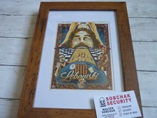 Framed a4 the big lebowski ghoulish & walter sobchak business card coen brothers