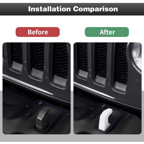 2pc Bumper Tow Hook Protector Tow Hook Rubber Covers For Jeep Wrangler JK JL JT - Picture 56 of 66