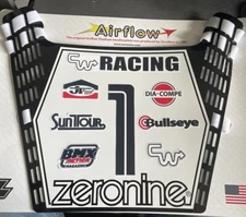 Authentic ZERONINE STADIUM  BMX Number plate - CW RACING BMX