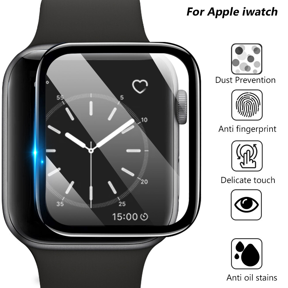 Screen Protector Full Cover Protective Film For Apple Iwatch 7 44 42 6 SE 45 41-image