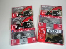 Lot of 6 Maxell NEW Blank cassette Audio tapes 4 UR 90, 1 UR 60, 1 UR 120
