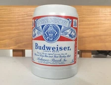 Vintage Ceramarte Budweiser Logo Beer Stein Mug Anheuser Busch Mug