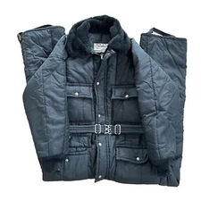 Vtg Walls Blizzard Pruf Snow Ice Fishing Snowmobile Ski Suit Belted Mens XL