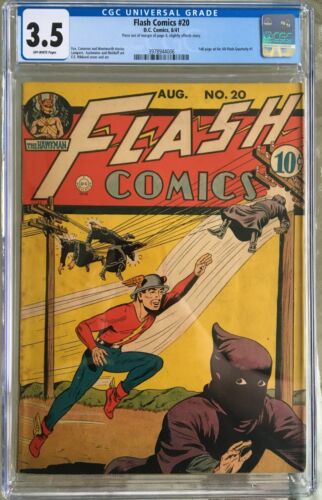 Flash Comics #20 (1941) CGC 3.5; Full page ad for All-Flash Quarterly #1 - Picture 1 of 3