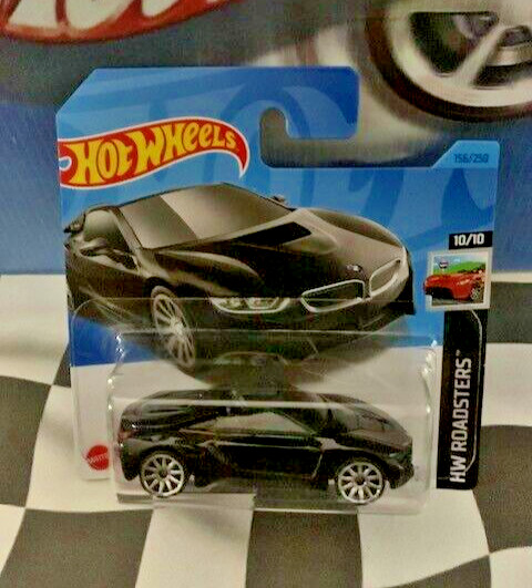 Hot Wheels 2023 HW Roadsters 10/10 156 BMW i8 Roadster Black 10SP Short Card SC