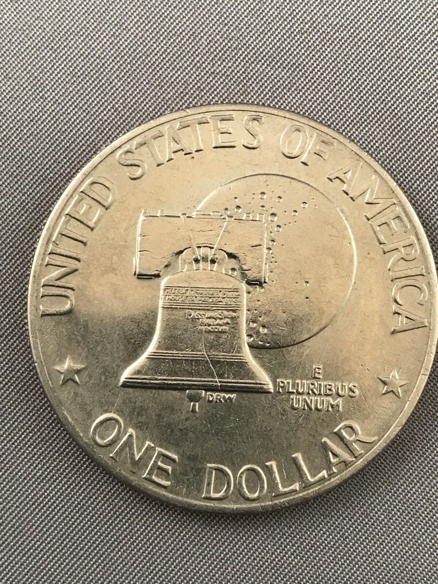 1776-1976 Eisenhower Liberty Bell Moon Silver One Dollar US