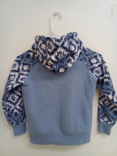 Hooey Western Hoodie -Rope Like a Girl- Blue &White Print Girls Size X SM 4-5 - Picture 3 of 8
