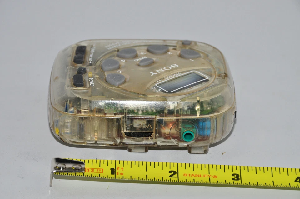 Rare Clear Sony AM/FM Walkman Model SRF-M35FP Portable Radio Prison Issued - Image 3 of 4