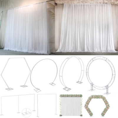 XXL Hochzeit Bogen Metall Hintergrund Traubogen Ballon Blumen Rahmen mit Vorhang