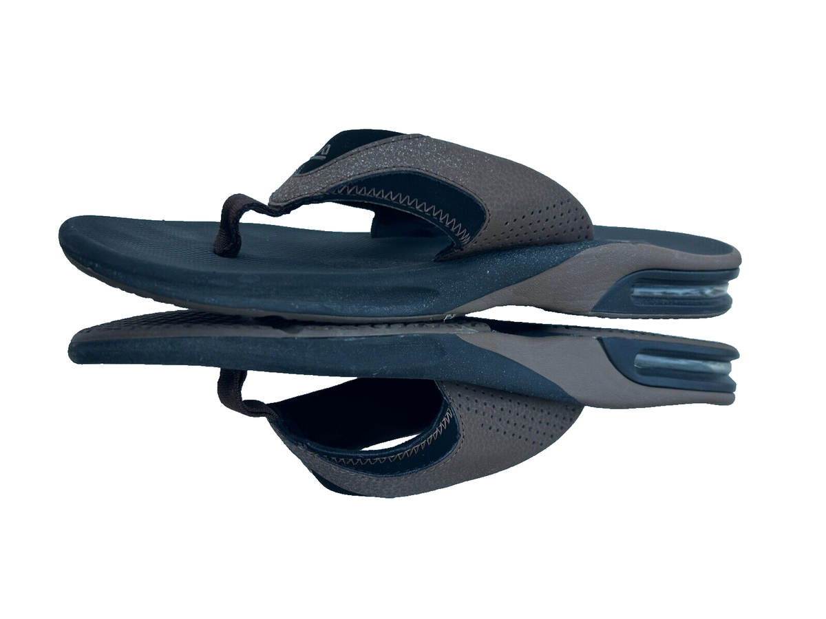 Reef Fanning Low Men\'s Flip Flops Sandals Bottle Opener Black Blue Size 13 EU 46 Men main image 2