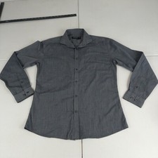 Cedar Wood State Shirt Mens 15.5 39/40 Gray Button Down Slim Fit Long Sleeve