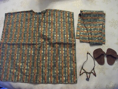 American Girl Today Addy Kwanzaa Outfit Kaftan Head wrap Necklace Shoes