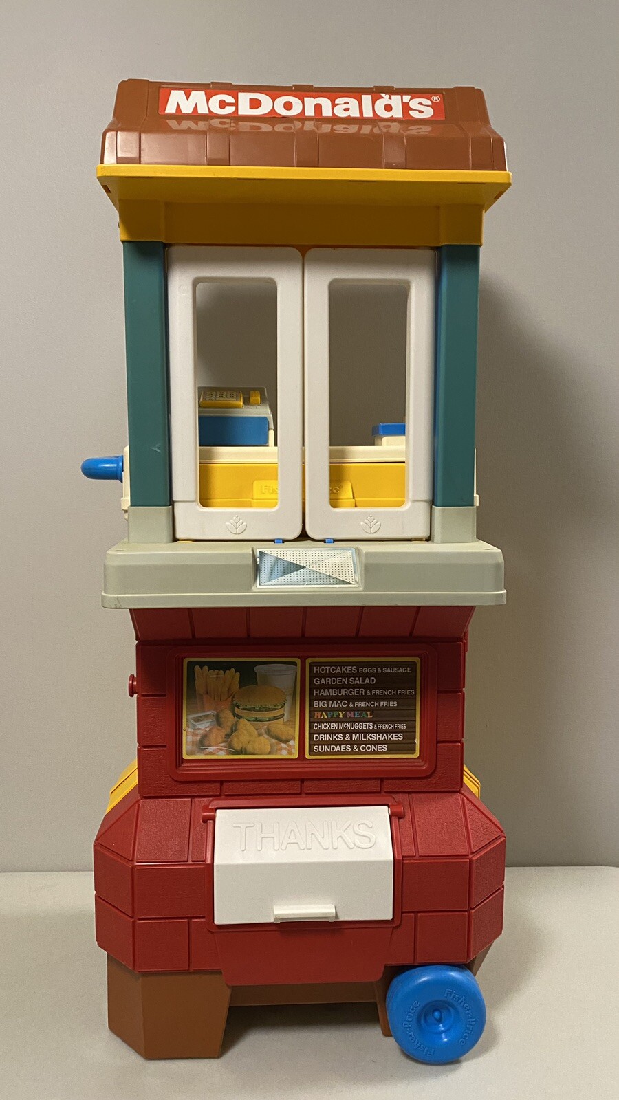 Vintage Fisher Price McDonalds Drive Thru Playset With Food eBay