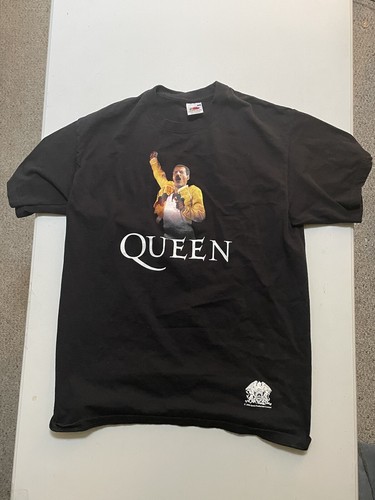 2008 Queen Freddie Mercury Black T Shirt Fruit Of The Loom Size Medium - Picture 1 of 24