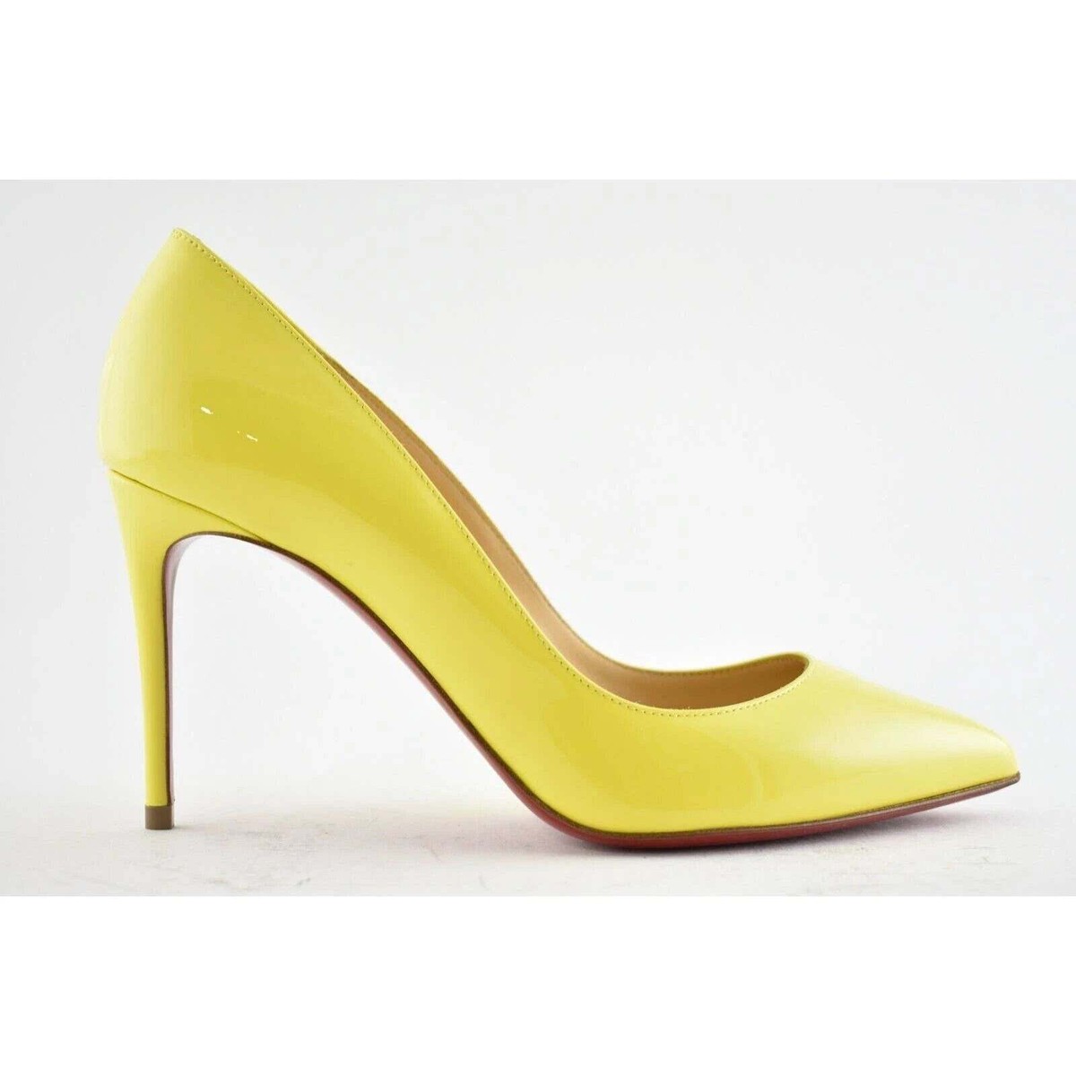 Christian Louboutin Pigalle Follies 85 Citronnade Yellow Patent