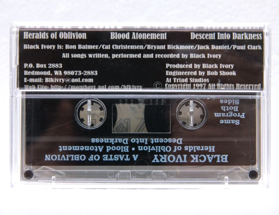 Rare 1997 BLACK IVORY A Taste Of Oblivion DEMO Cassette Tape | Death Metal Band - Image 3 of 4