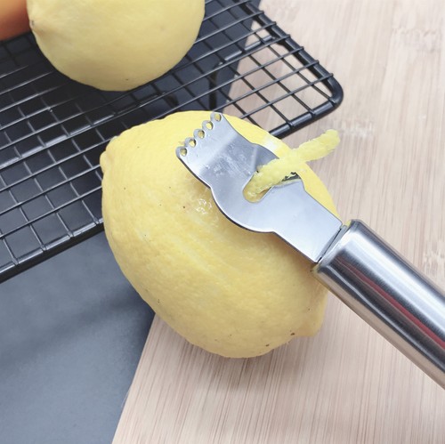 Zester Zestenreißer Edelstahl Reibe Zitrone äußersten NEU Fruchtschale Heiß - Bild 5 von 6