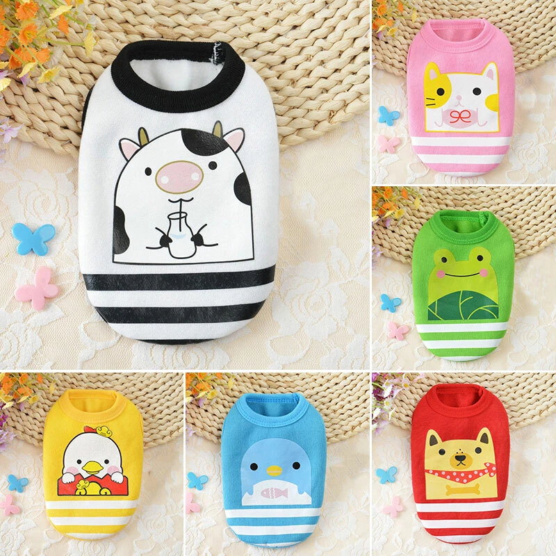Pet Cat Dog Clothes Cartoon Vest T Shirt Coat Puppy Small Dog Clothes Apparel⇓ - Image 2 of 4