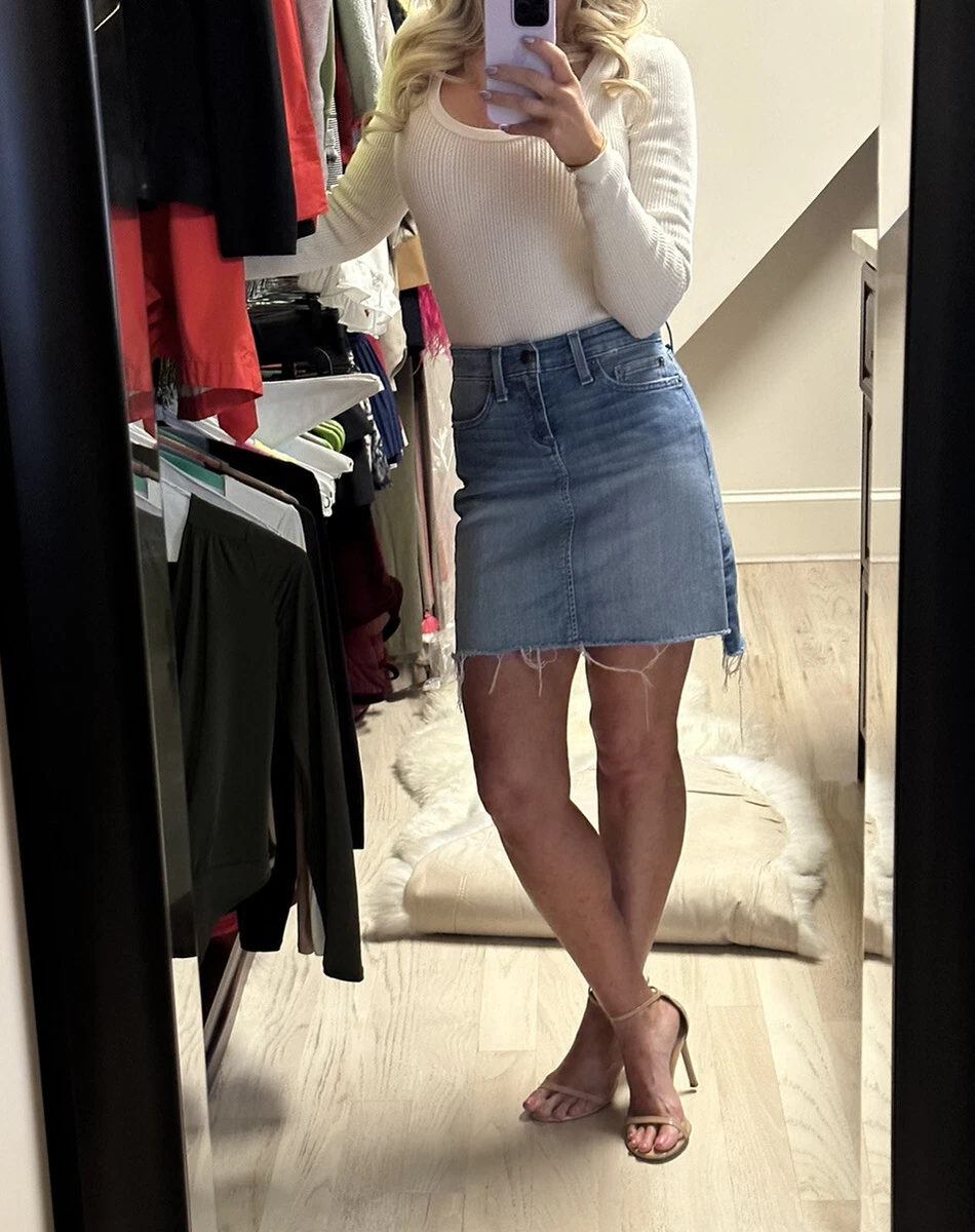 Vineyard vines top white denim skirt