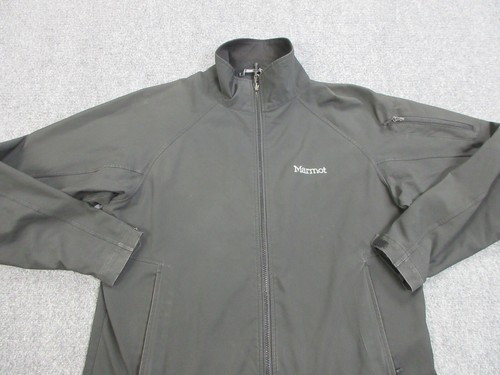 Marmot Jacket Mens Large Black Softshell Full Zip Outdoors Fleece Lined Coat - Picture 3 of 14