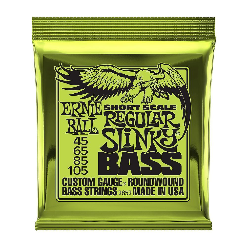 Ernie Ball Short Scale Bass Guitar Strings (.045 - .105 Regular Slinky)