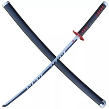 Demon Slayer KAMADO TANJIRO Blade Black Katana Sword 41"Cosplay Nichirin Replica