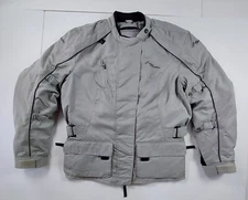 Tourmaster Trinity Series 2 Motorcycle Jacket Womens Size L 12/14 Gray Textile