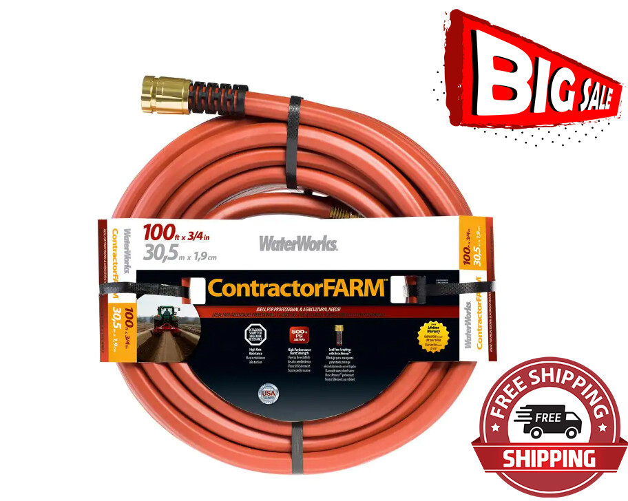 Contractorfarm 3/4 In. X 100 Ft. Heavy Duty Contractor Water Hose