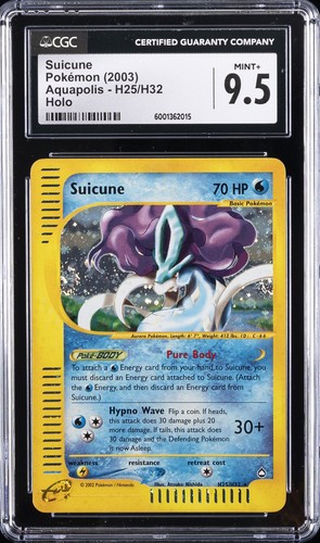 Suicune graded CGC 9.5 for sale on eBay