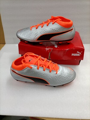 シューズ PUMA ONE FG Puma One 4 Syn FG Jr Soccer Silver Orange Black Big Kids 5.5 | eBay