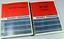 Massey Ferguson 231 Tractor Service Repair Manual Parts Catalog Overhaul Shop Bk