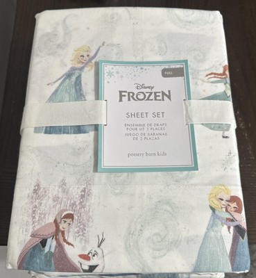 Pottery Barn Kids Disney Frozen Enchanted Forest Organic Full Sheet Set
