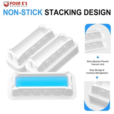100 Pcs 25mL Reagent Reservoir Non-Sterile for 8-Channel Pipettes Dual-Sided US