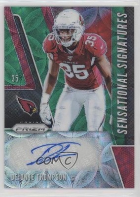 2019 Panini Prizm Green Scope 31/75 Deionte Thompson #SE-DET Rookie Auto RC 0c6