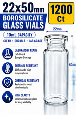 1200 10mL Clear Glass Serum Vials 20mm Crimp Top Headspace Sample Bottles