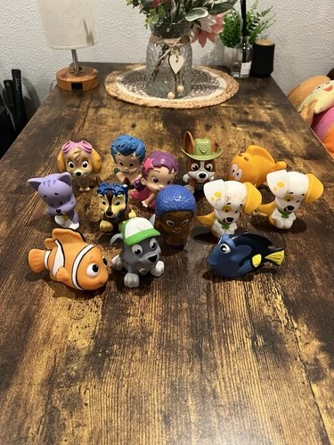 Bubble Guppies Pup Patrol Finding Nemo Bath Water Squirters 3-4” Rubber Figures