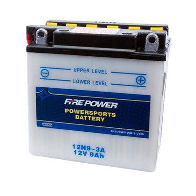Fire Power Battery with Electrolyte 12N9-3A - 12V 12N9-3A