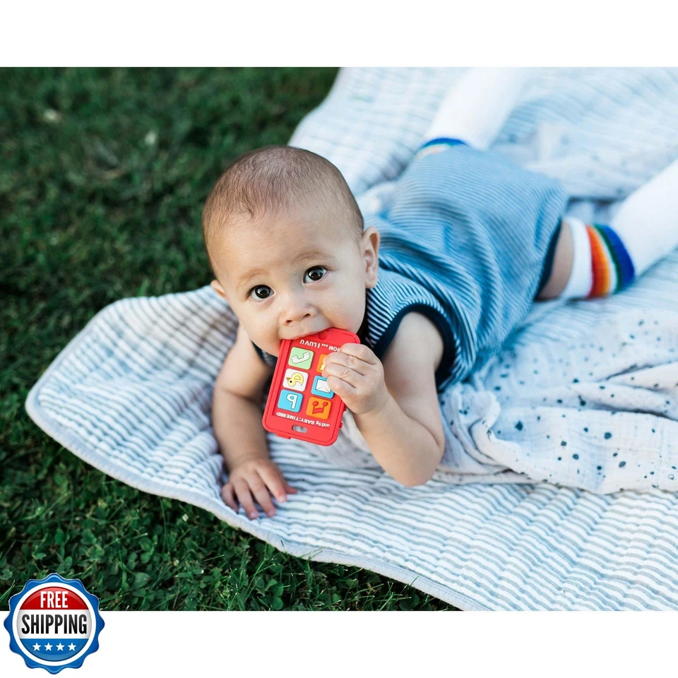 Silli Chews Cell Phone Teether for Baby Red Phone Teething Toy Red Silicone T - Image 4 of 4