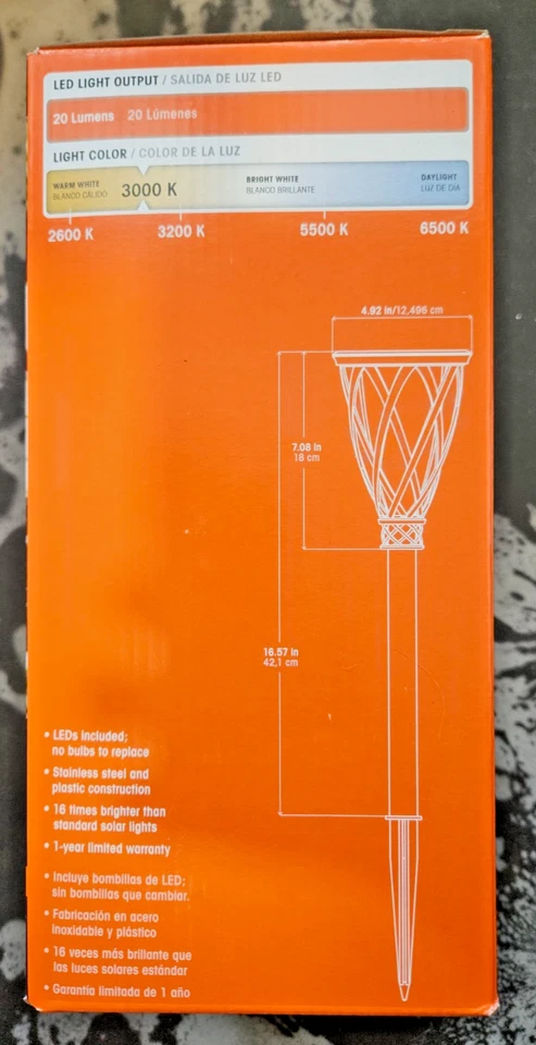 Portafolio Pack 2cn Negro Solar LED Exterior Luz Kit 2 Pack Foto 2 de 3