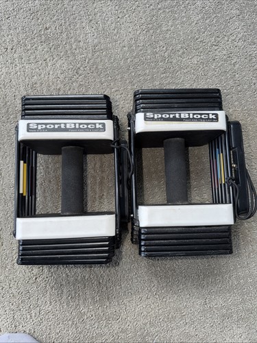 The Block Sport Block Personal 6-21 lbs Adjustable Dumbbell (2) Weights USA