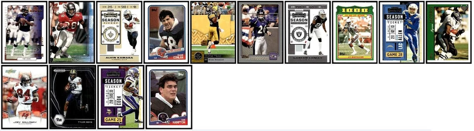 Lote mixto de 98 tarjetas deportivas de fútbol americano 1987-2021 Chicago Bears Detroit Lions Foto 3 de 3