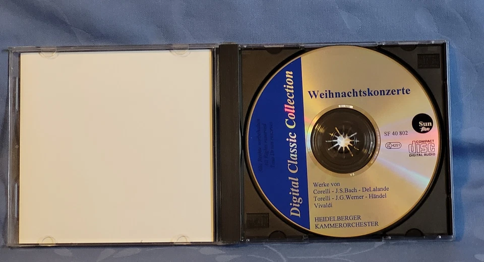 CD "Weihnachtskonzerte" - Heidelberger Kammerorchester,Corelli/Bach/Delaland.... - Bild 3 von 4