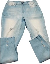 YMI Y2K  Skinny High Rise Light Wash Blue Str...