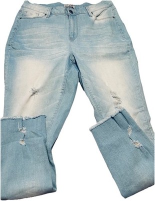 YMI Y2K  Skinny High Rise Light Wash Blue Stretch Denim Jeans Women s Size 14